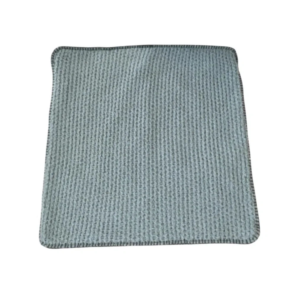 Set of 2 Pottery Barn Dusty Blue Thermal Sherpa Back Knit Pillow‎ Covers 24 x 24